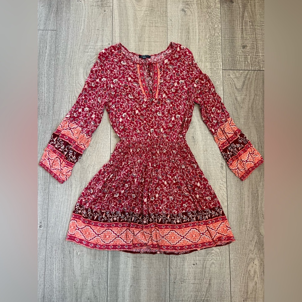 American Eagle Outfitters Floral Bell Sleeve Sundress